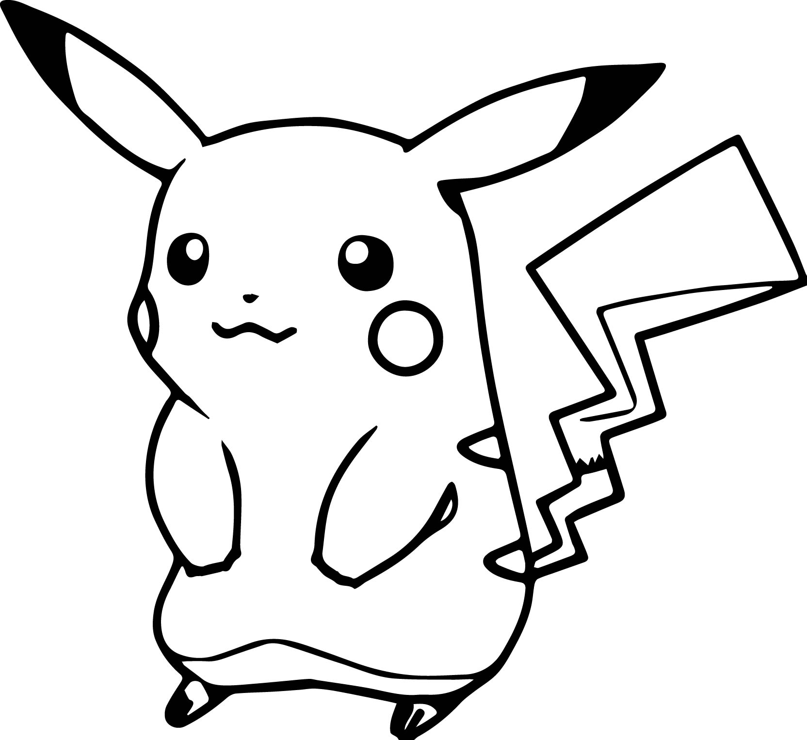 Pikacu Pikachu Pokemon Boyama Sayfasi